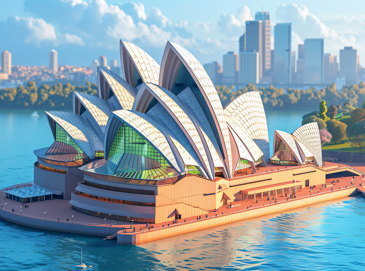 A city view featuring the iconic Sydney Opera House, a hub for international students.